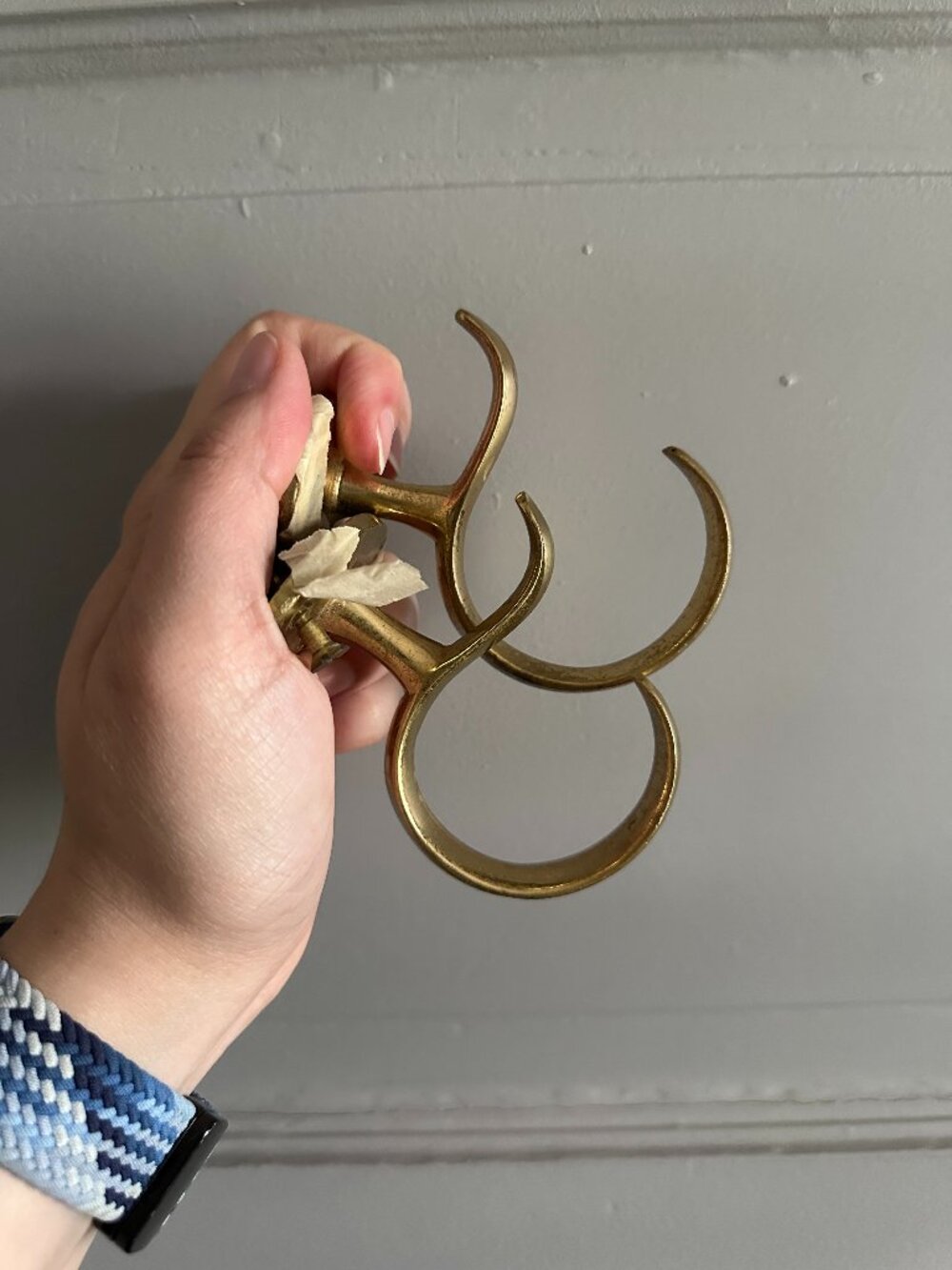 Vintage Bronze Curtain Rod Hooks